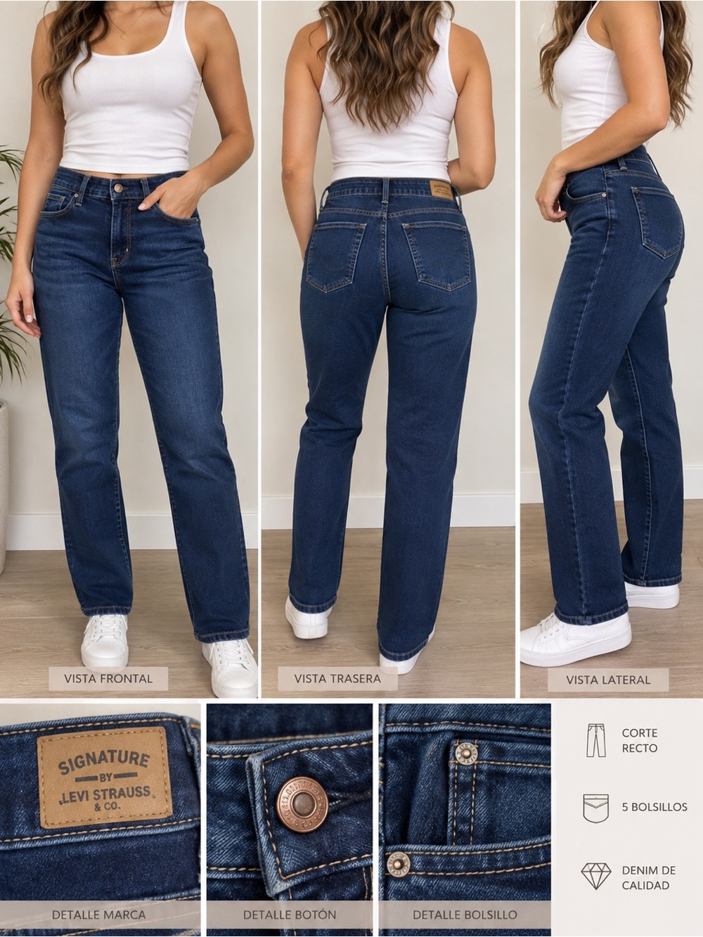 Women's Dark Blue Skinny Jeans